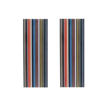 Imagem de SICODA Material colorido do cabo de escamas G10, os fabricantes de facas fornecem ferramenta DIY personalizada de pegadores de facas material laje, pacote com 2 peças (cor mista)