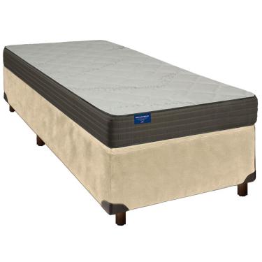 Imagem de Cama Box Perola Solteiro + Colchão D33 Orthotech Inducol