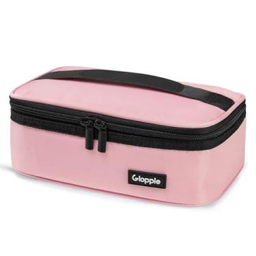 Imagem de Gloppie Lancheira pequena – Lancheira isolada, mini lancheira térmica, pequenos recipientes de alimentos, bolsa de lanche, para adultos, rosa