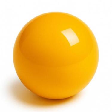 Imagem de Bola de Sinuca Avulsa Lisa Rei dos Tacos 52,4 mm, Amarelo