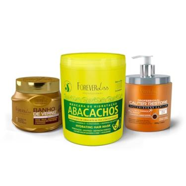 Imagem de Kit Máscaras Abacachos,Cauter, Banho de Verniz Forever Liss