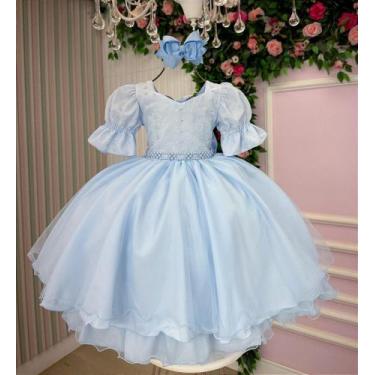 Imagem de Vestido Infantil Bella Child Priscila Azul Bebê - Elegante e Sofistica