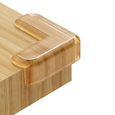 Imagem de Protetores de canto de mesa, protetores de canto, pacote com 12 protetores de canto à prova de prevenção de lesões na cabeça, móveis e cantos afiados (forma de L)