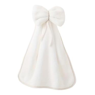 Imagem de 1 peça, toalha de mão, cor branca, feita de lã coral, com forte capacidade de absorção de água.