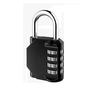 Imagem de Cadeado de combinação de 4 dígitos, trava de segurança redefinível para caixa de ferramentas, armário de armazenamento, academia, bagagem, mochila e portão (1 pacote, pequeno)
