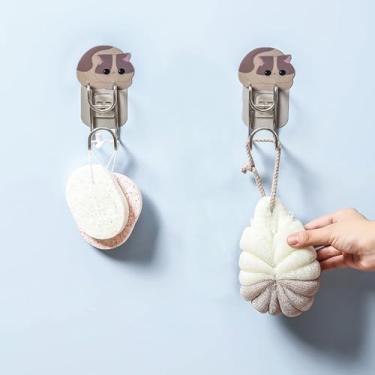 Imagem de Suporte de esponja cáqui para pia de cozinha, suporte de esponja adesivo forte, suporte de pia para escova, sabão e esponjas, suporte de parede/superfície