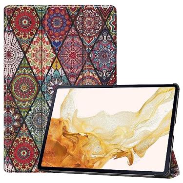 Imagem de Gylint Capa para Samsung Galaxy Tab S9 + 2023, capa dobrável ultrafina de couro PU com suporte para Galaxy Tab S9 Plus SM-X810 / X816 / X818 Mandala