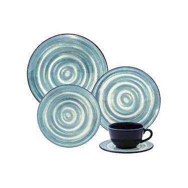 Imagem de Aparelho de Jantar Oxford Oceânica 20 Peças Cerâmica Azul Esmaltada