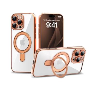 Imagem de IAIYOXI Capa magnética invisível para iPhone 16 Pro de 6,3 polegadas [compatível com Magsafe], capa protetora de corpo inteiro, capa fina transparente com suporte para mulheres, homens e meninas