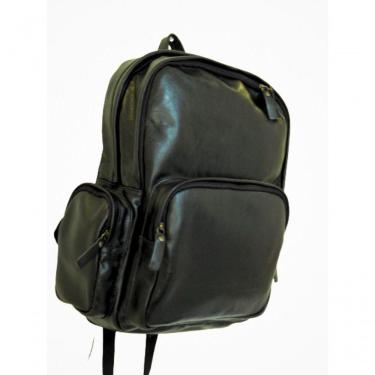 Imagem de Mochila Em Couro Com Porta Notebook Preta Zup