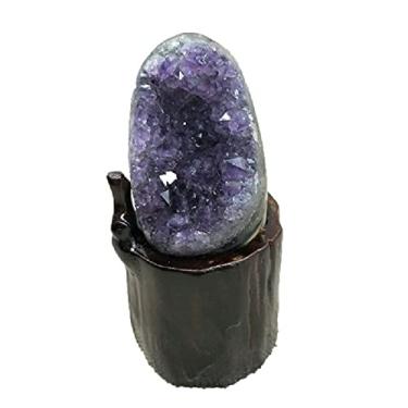 Imagem de Home Collections 1 pc Cluster de ametista natural aglomerado de quartzo cristais uruguaios pedras preciosas minerais (cor: roxo claro, tamanho: 500-600g)