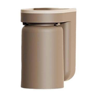 Imagem de Suporte de escova de dentes para banheiro | Suportes de pasta de dente adesivos montados na parede, separação seca e úmida sem broca, acessórios de banheiro para copo de enxaguante bucal