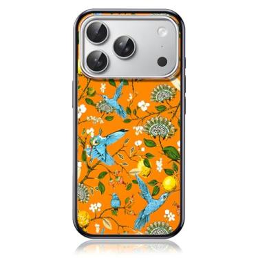 Imagem de FEWGEY Capa de telefone para iPhone 17 Pro Max compatível com Magsafe, design de pássaros fofos comem árvores frutíferas, à prova de choque, proteção resistente para mulheres, homens, meninas, meninos