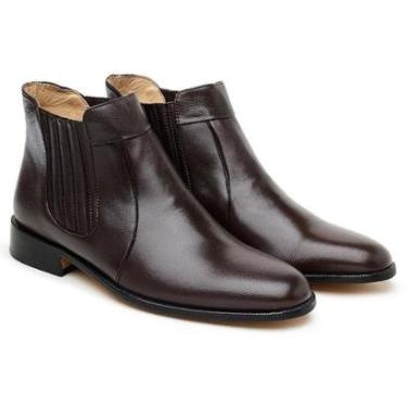 Imagem de Bota Jacometti Chelsea Couro Lisa Conforto Country Masculina-Masculino