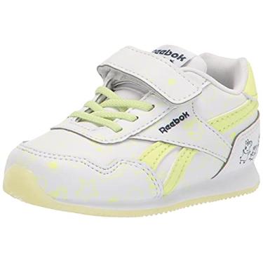 Imagem de Reebok Tênis infantil unissex Classic Jogger 3.0, Ftwwht/Eneglw/Ftwwht, 12 Little Kid