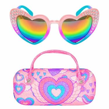Imagem de PinkSheep Óculos de sol para meninas, óculos de sol polarizados para bebês e crianças, unicórnio, oval, coração, proteção UV400