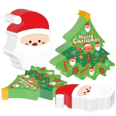 Imagem de Tenceur 50 guardanapos de papel para coquetel de Natal, descartáveis, 3 camadas, Papai Noel, guardanapos de bebidas, decoupage, toalha de árvore de Natal para festa de Natal, suprimentos de mesa de