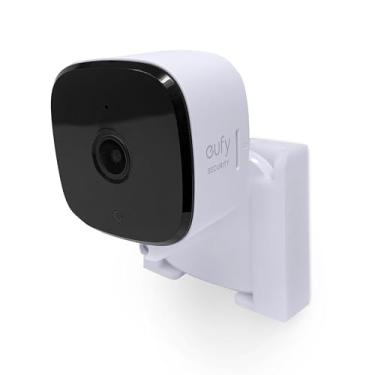 Imagem de Pacote com 2 suportes de parede adesivos para câmera de segurança Eufy Solo IndoorCam C24/C120 (T8400X), fácil de instalar, sem bagunça, reduz pontos cegos e melhora a visualização, cole e aparafuse