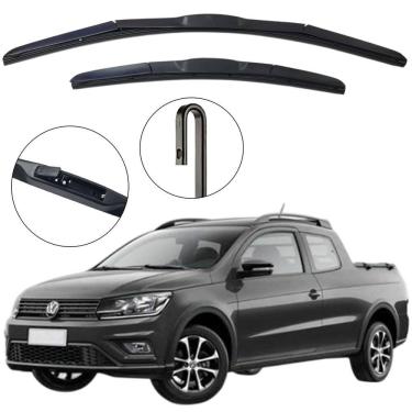 Imagem de Kit Palheta Dianteira Saveiro G7 2016 a 2019 Limpador de Parabrisa de Silicone
