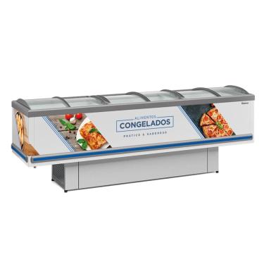 Imagem de Expositor Ilha Gelopar Para Congelados Plus 819 Litros Branco 220V GESV-290C
