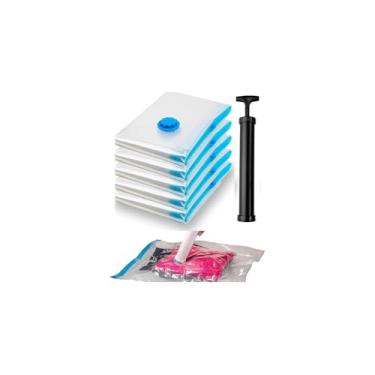 Imagem de Saco à Vácuo Organizador, PVC, 130x80cm, Impermeável, Reutilizável, Compacta até 3x, 1 Unidade