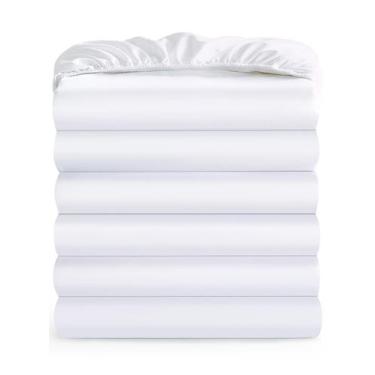 Imagem de Lençol com elástico Maple&Stone Twin XL White Microfiber x6