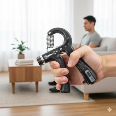 Imagem de Hand Grip Ajustável 60kg com Contador Fortalecer Mão Antebraço