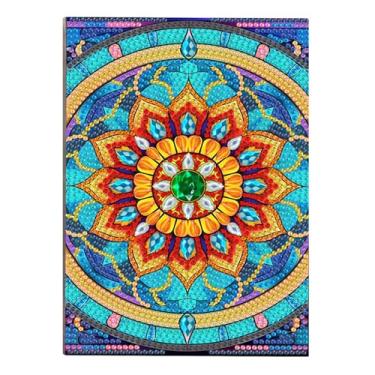 Imagem de MaiYiYi 5D Datura Notebook Diamond Painting Kit Flower Diary Book Diamond Art Kits for Adults Mandragora Notepad Crystal Diamond Painting for Study Home Office Art Drawing (20X14 CM)