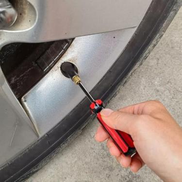 Imagem de Kit de Remendo para Pneu - Luz LED Resistente,Reparo de Furos - para Carro SUV Caminhão Van Moto Autocaravana Reboque ATV Veículo Pick-up Sedan Hatchback Crossover Minivan Frota