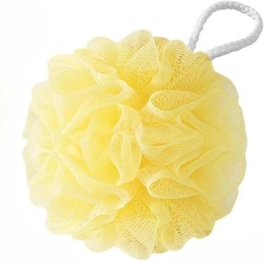 Imagem de 1 esponja de banho, bolas de bucha de chuveiro de 50 g/75 g, esponja corporal de espuma de malha, extra grande, fácil de ensaboar, para limpeza e esfoliação corporal (cor clara03)