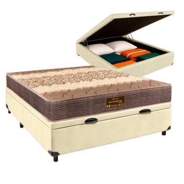 Imagem de Cama Box Bau + Colchão Casal D26 Ortophedic Sankonfort