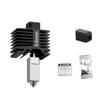 Imagem de Atualização hotend compatível com bambu lab p1p/x1c/p1s/x1-cabeça de impressão de bico de aço endurecido, peça de reposição de impressora 3d(X1 P1 Hotend 0.6mm)