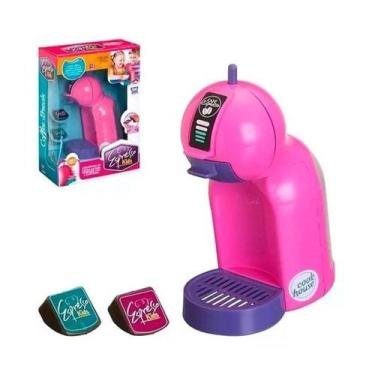 Imagem de Cafeteira de brinquedo rosa expresso kids cozinha infantil - ZUCA TOYS