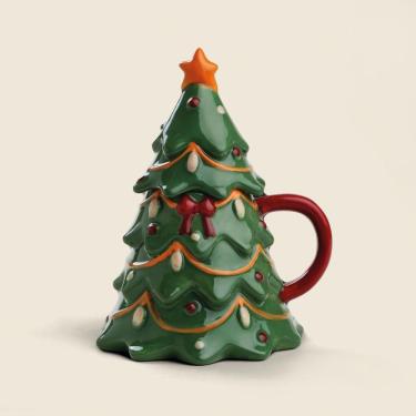 Imagem de Caneca Com Tampa Tree Magic Cerâmica 450ml - Acasa Verde