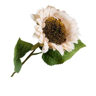Imagem de Mingzhe Decoração de Seda Artificial de Girassol Falsa Casa Estilo Pastoral Simulação Floral para Ambiente Romântico 17,7 Polegadas (champanhe)