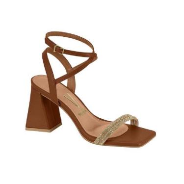 Imagem de Sandalia vizzano strass ref 6464.145.30082 feminino, 36, Marrom