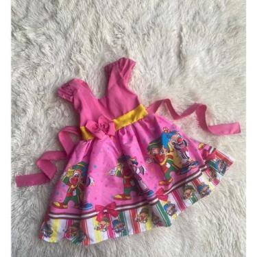 Imagem de Vestido Menina Infantil Temático Simples Patati Patatá Rosa, M