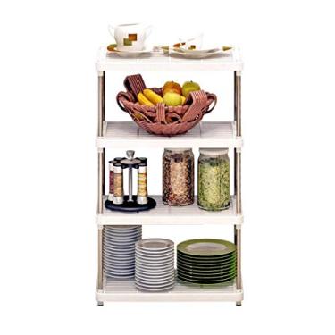 Imagem de Sapateira de metal para sapato, organizador de sapatos, prateleira de entrada, armário empilhável com prateleiras de metal duráveis de 4 níveis