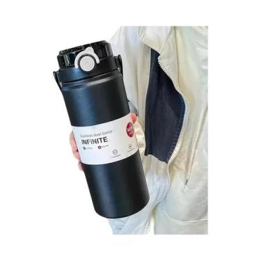 Imagem de Garrafa De Água Grande De Aço Inoxidável De 1,2L Com Dupla Parede E Ca