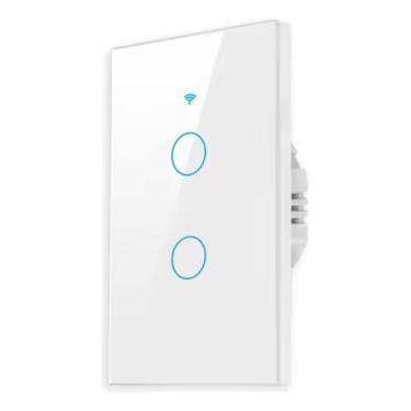 Imagem de Interruptor Inteligente WiFi Touch Screen 2 Canais - Automação Residencial, Controle Remoto para Casa e Escritório