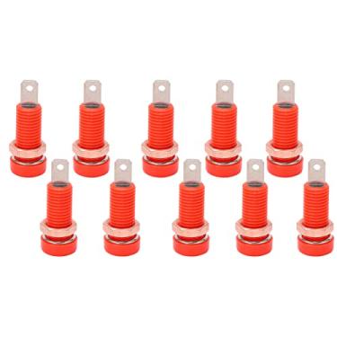 Imagem de WALFRONT Poste de Ligação de Soquete de Banana, 10 Peças de Adaptador de Montagem Em Painel ABS de Latão para Instrumentos Eletrônicos, Conector de 4 Mm Com Alta Condutividade para Equipamento de