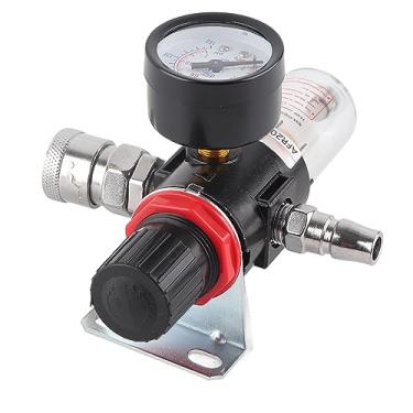 Imagem de WALFRONT Kit Regulador de Pressão AFR2000 1.0MPa Filtro de Ar Com Suporte, Design Modular para Ferramentas Pneumáticas de Compressor, Copo Transparente para Fácil Monitoramento