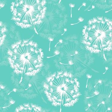 Imagem de VaryStyle Papel de parede floral verde-azulado e branco estético dente-de-leão floral peeling and stick papel de parede azul-petróleo para armários 45 x 299 cm papel de parede de vinil removível para