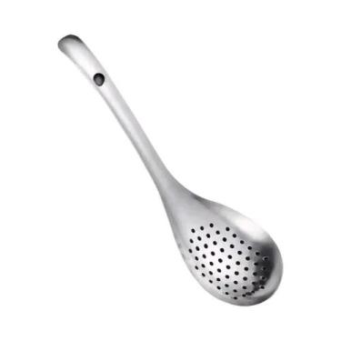 Imagem de Escumadeira De Aço Inoxidável Perfurada Para Cozinha, Filtro E Colher,