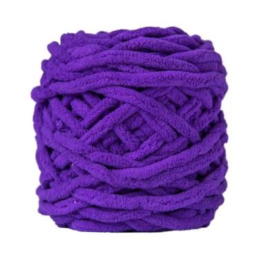 Imagem de Fio De Tricô Chenille Macio 100g, Algodão E Lã Para Tricô Manual De Ca