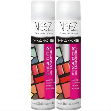 Imagem de Kit 2 Fixador De Maquiagem Profissional Neez Spray Alta Duração Proteç