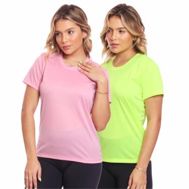 Imagem de Kit 2 Camisas Academia Esportiva Com Proteção Uv Feminina-Feminino