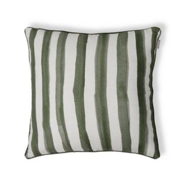 Imagem de Capa de Almofada Estampada com Cordonê Listras Alice Verde - Westwing 