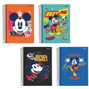 Imagem de Kit c/ 4 caderno espiral univ. mickey c/ 80 folhas - jandaia