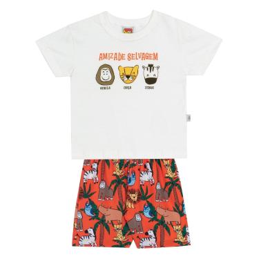 Imagem de Conjunto Infantil Menino Camiseta/Short Floresta Jaca Lelé-Masculino